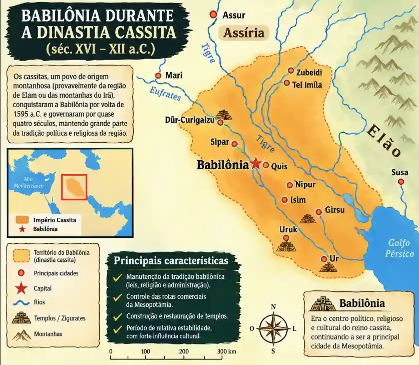 mapa dos cassitas na babilonia