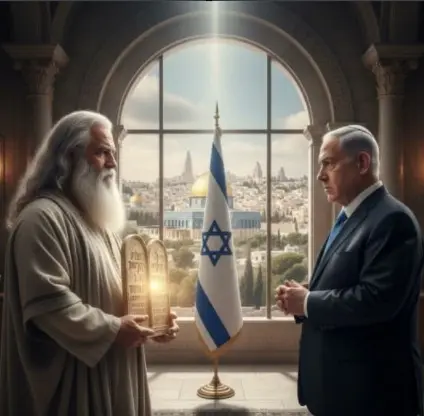 moises de israel antigo e netanyarru dos judeus