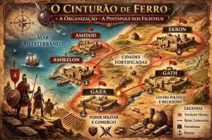 O Cinturão de Ferro: A Organização, a Pentápole e o Panteão dos Filisteus