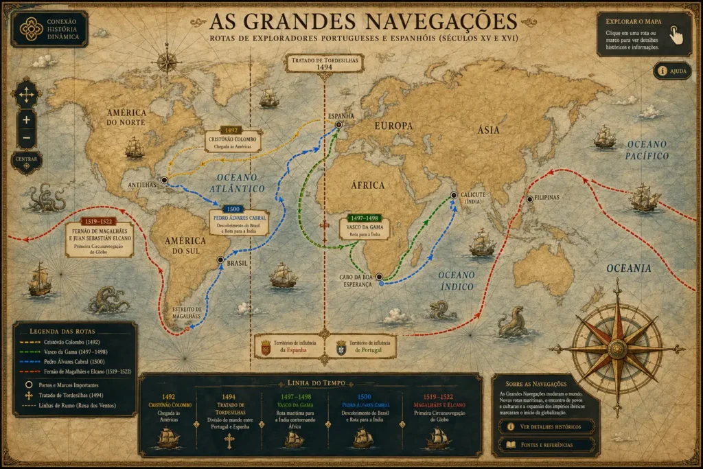 mapa das grandes navegacoes em 8k