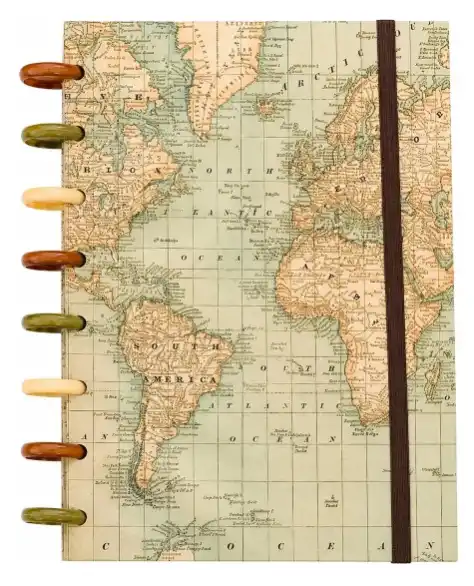 caderno de mapa disco