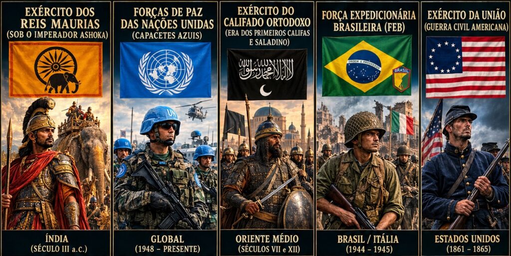 Colagem Historica de Exercitos Mundiais