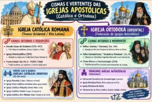 Além de Roma e Constantinopla: A Árvore dos Cismas do Cristianismo Apostólico